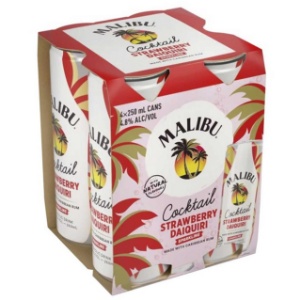 Picture of Malibu Strawberry Diaquiri 4pk Cans 250ml