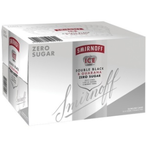 Picture of SmirnOff 7% Double Black Vodka, Soda n Guarana Zero Sugar 12pack Cans 250ml