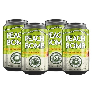 Picture of HBBC Peach Bomb 4pk Cans 330ml